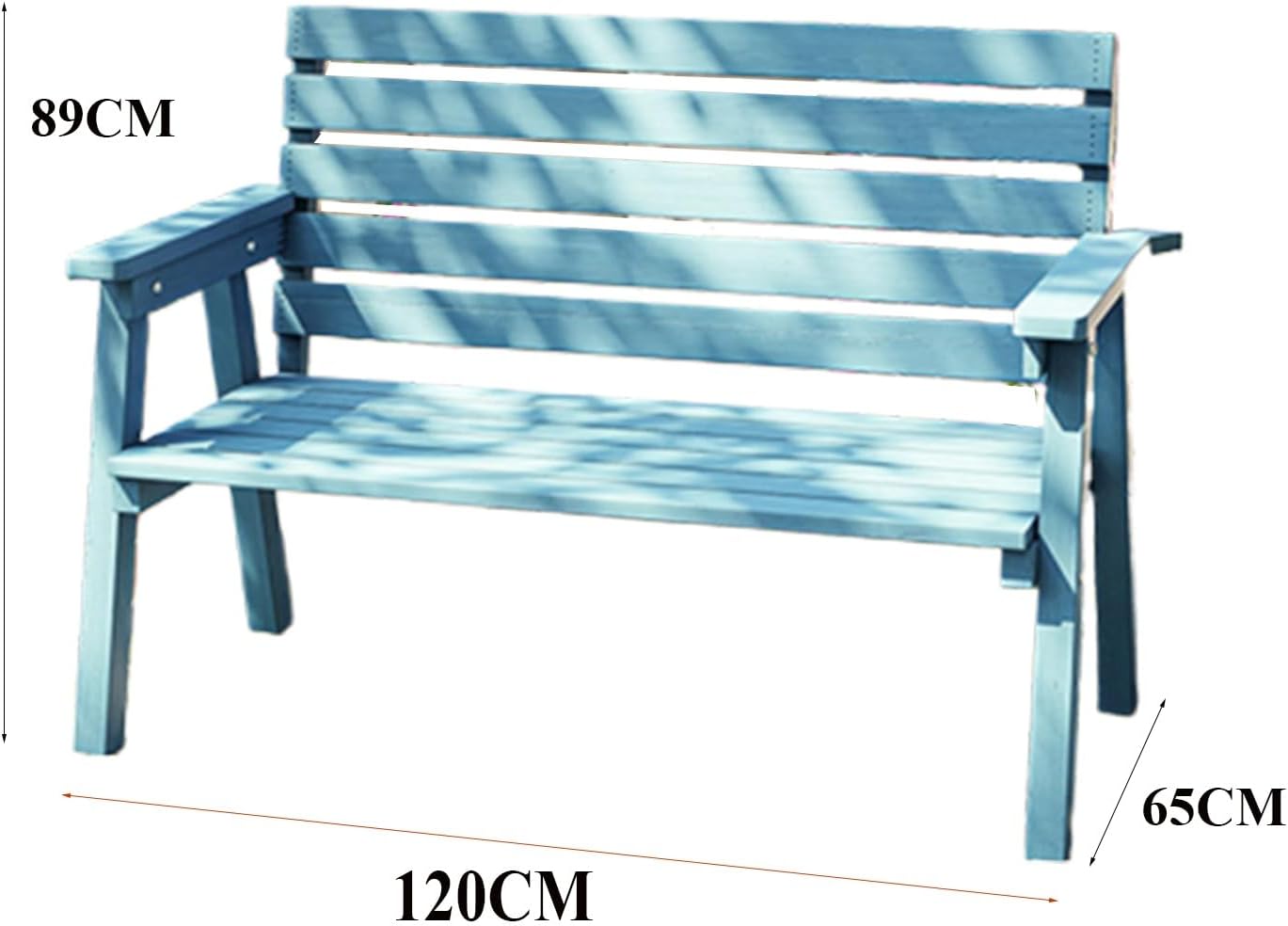 Wood Garden Bench 120cm Outdoor Patio Porch Park Seat White