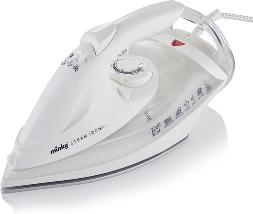 2200W Steam Iron Ceramic Soleplate Self Clean Anti Drip 350ml