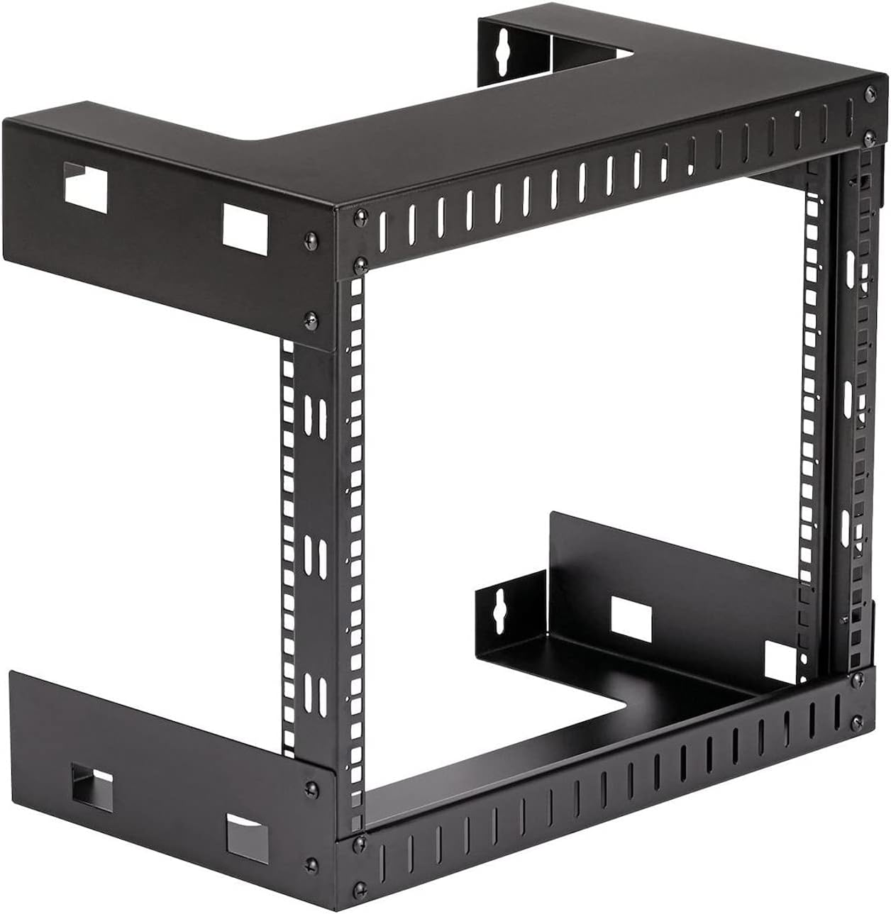 8U 19in Wall Mount Open Frame Network Rack Steel
