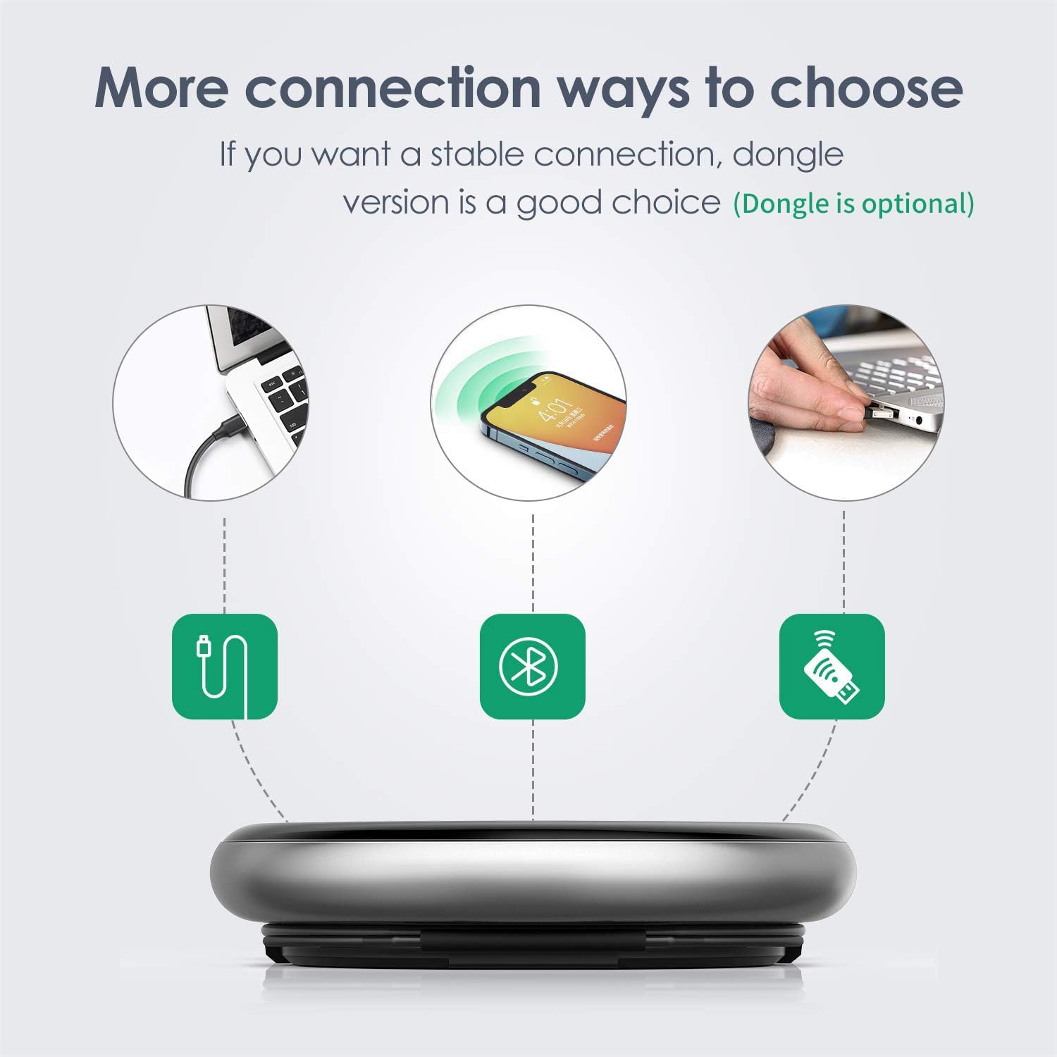 Bluetooth Conference Speakerphone USB Noise Cancelling Mic Teams