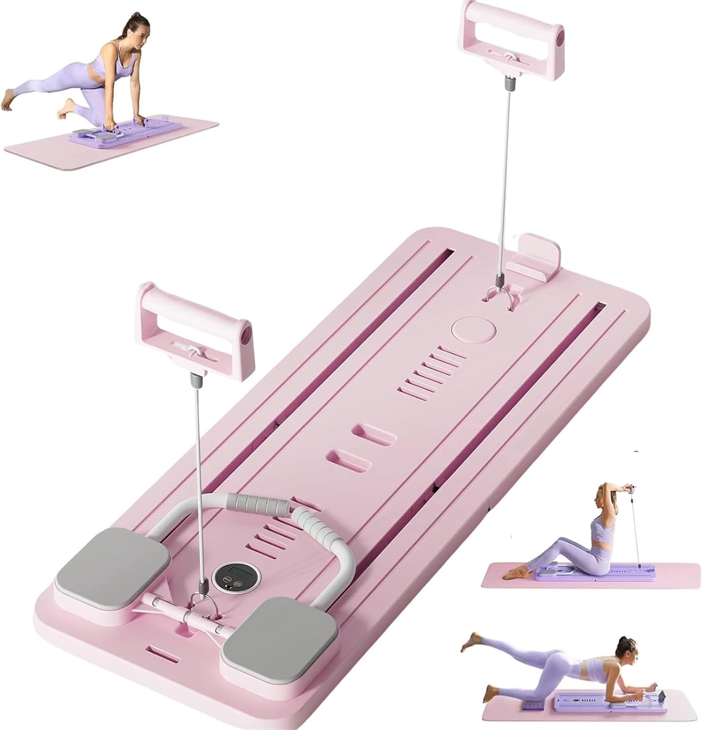 Foldable Pilates Reformer Board Ab Roller Core Trainer Machine