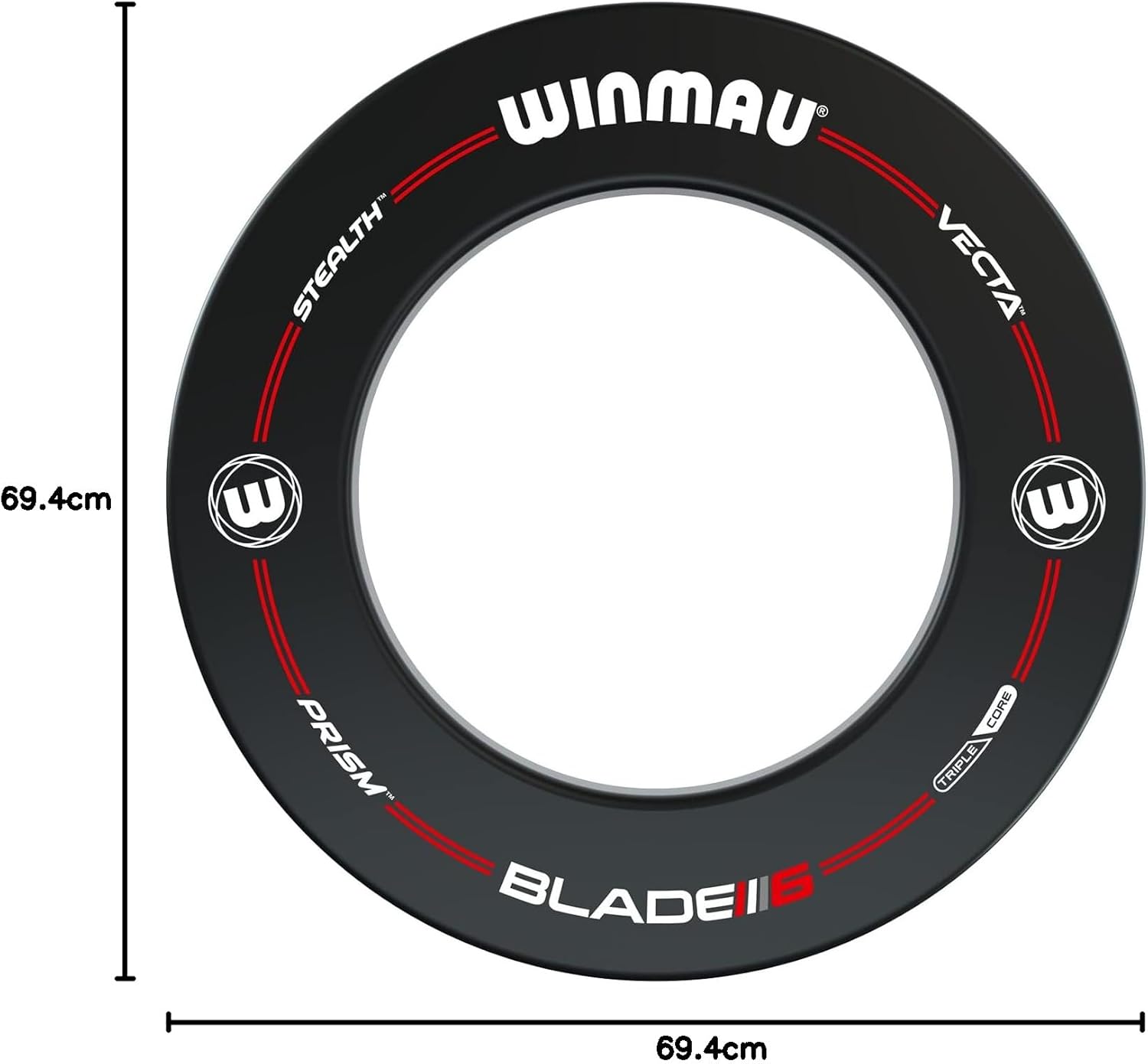 Dart Board Surround Ring Wall Protector Foam Backboard 70cm