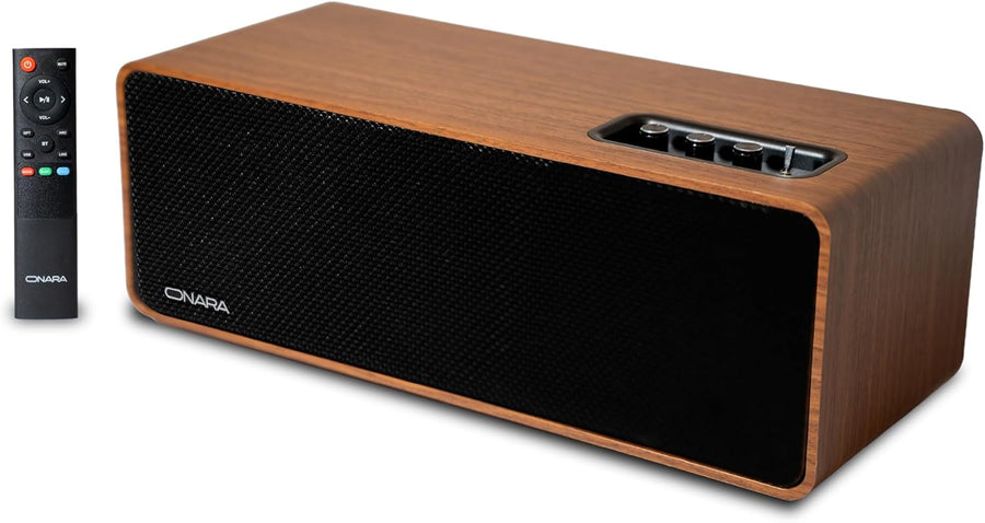 50W Bluetooth Bookshelf Speakers HDMI ARC Wooden HiFi Stereo