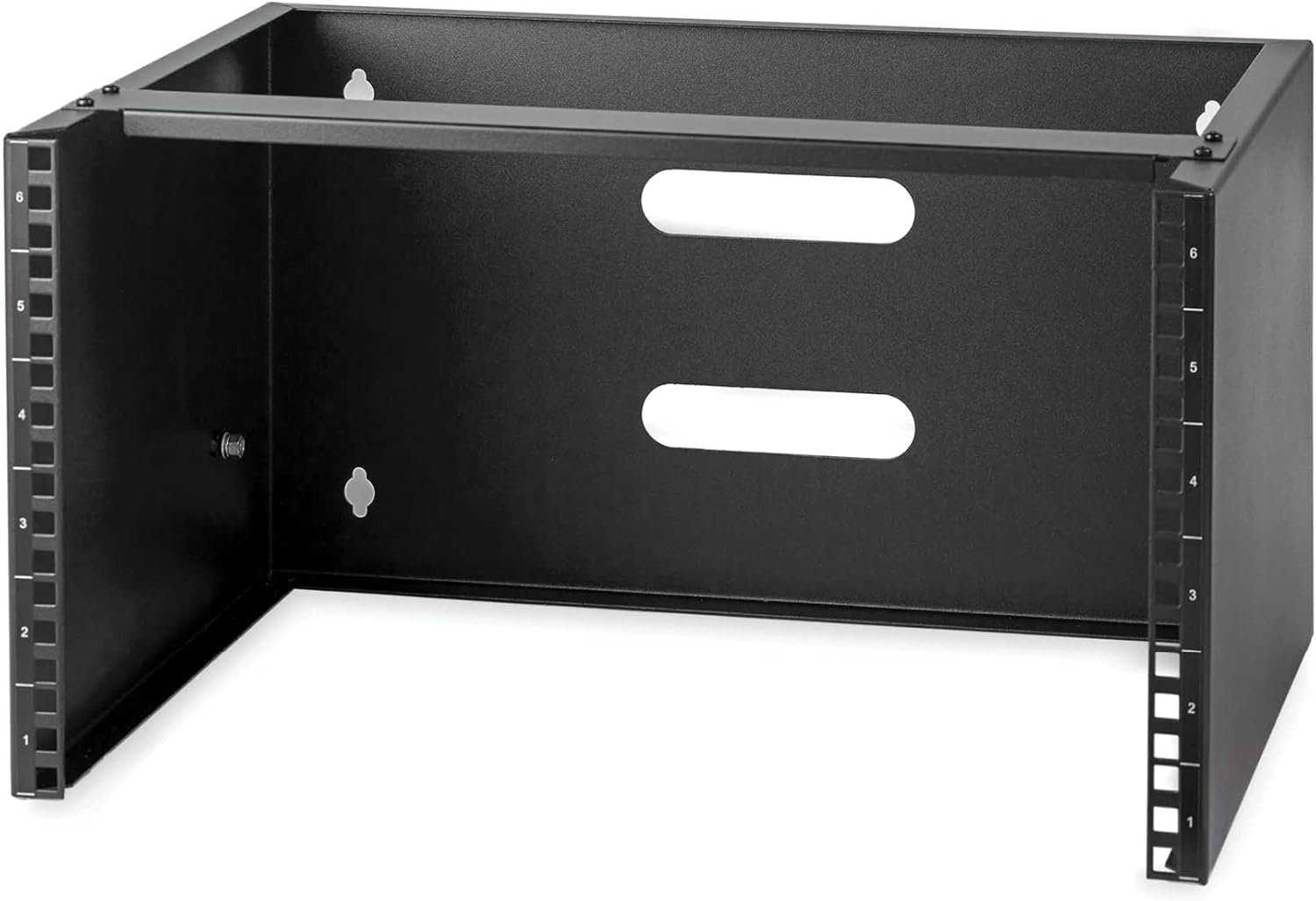 6U Wall Mount Network Rack 19 Inch Low Profile Steel Bracket