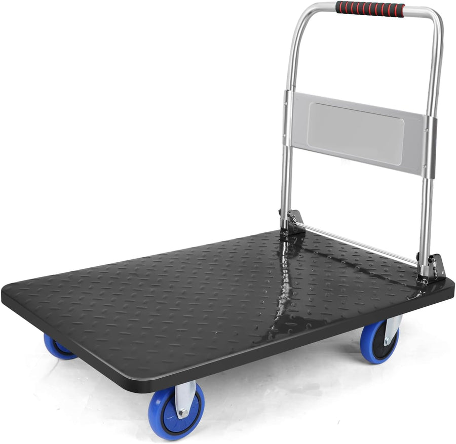 150KG Folding Platform Trolley Hand Truck Warehouse Cart