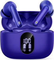 Wireless Bluetooth 5.4 Earbuds ENC Noise Cancelling 36H Playtime LED