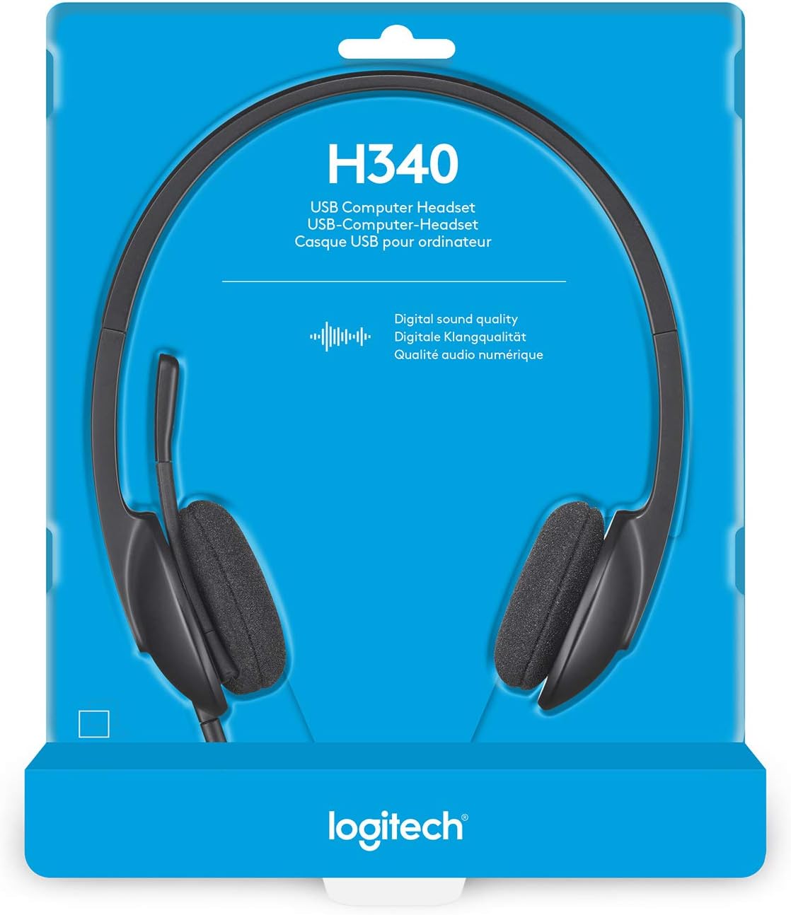 USB Wired Headset Stereo Headphones Noise Cancelling Mic PC Laptop