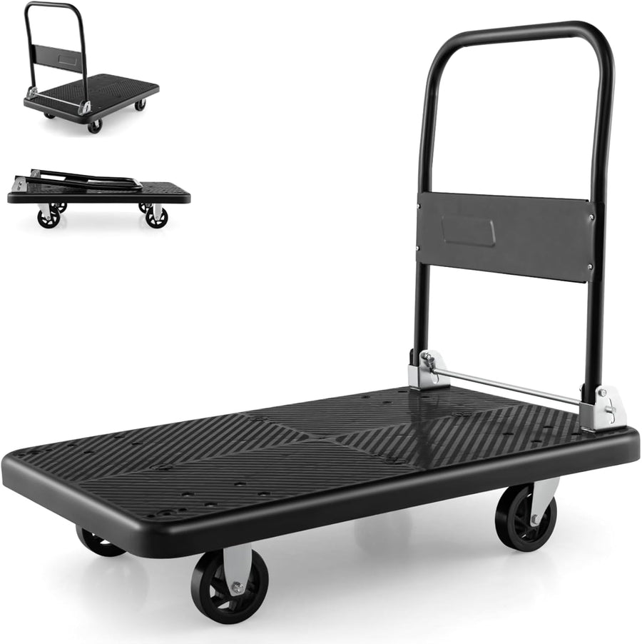 Heavy Duty Push Cart Dolly 400KG Folding Flatbed Truck