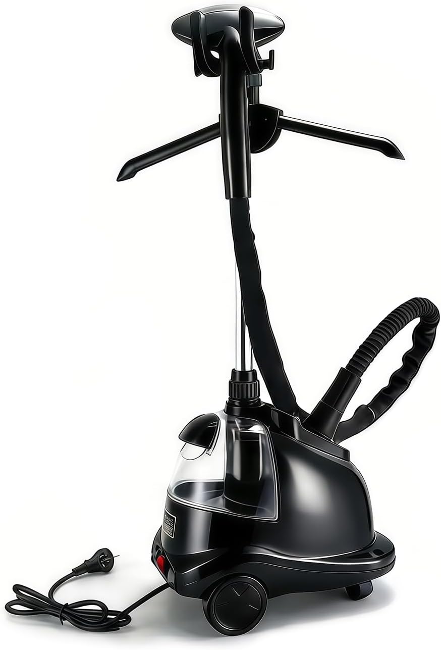 Upright Garment Steamer 2000W 2.4L Tank 90min Steam Wheels