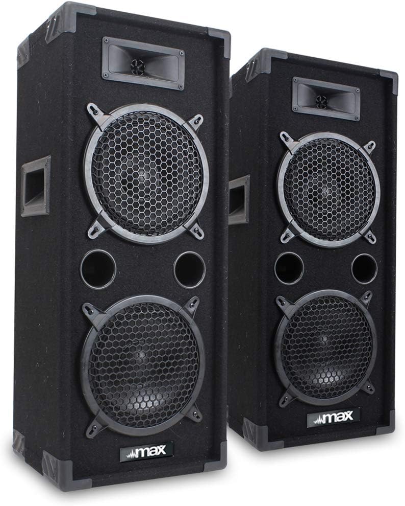 Dual 8 Inch DJ PA Speakers Pair 1600W Passive Karaoke Party Sound