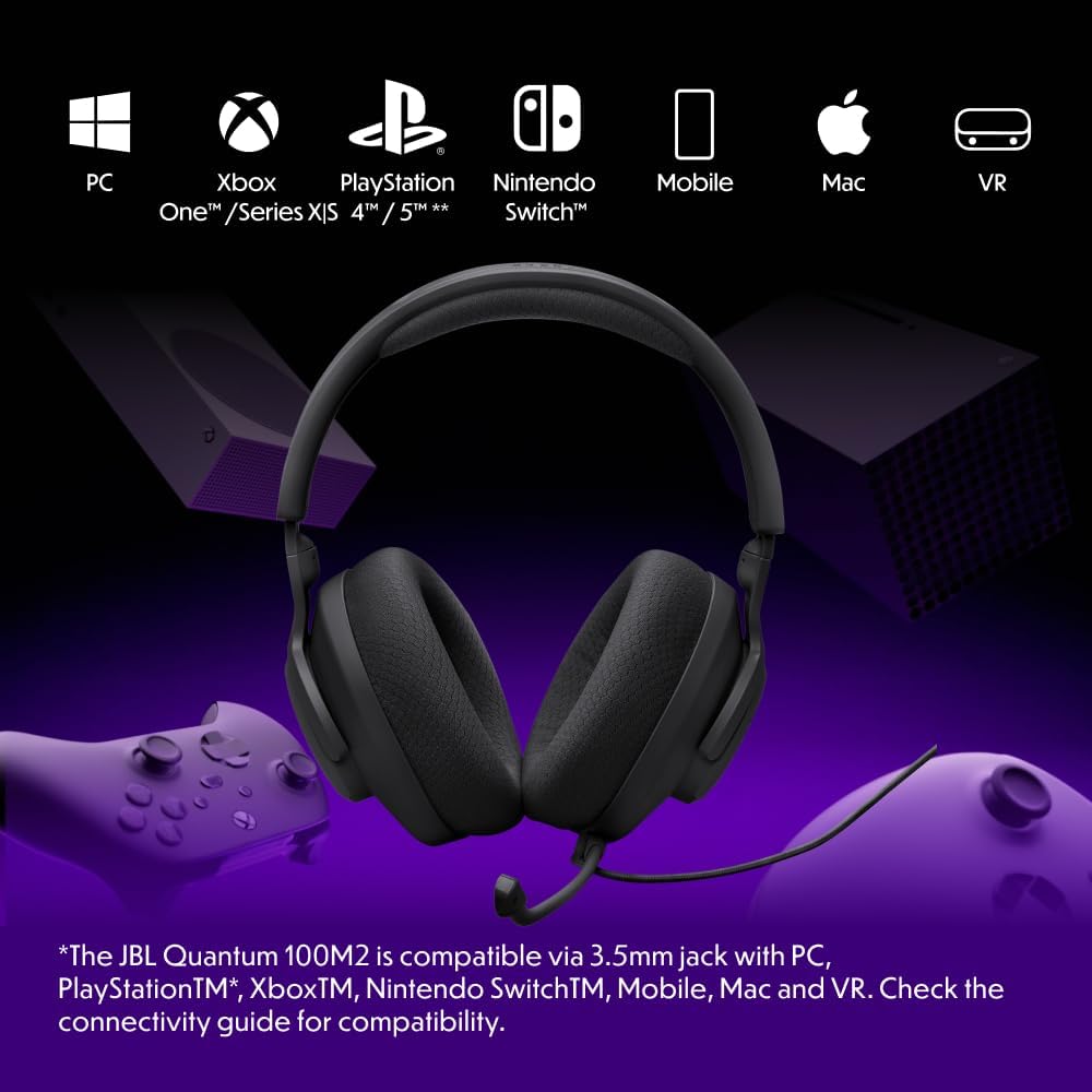 Wired Gaming Headset Stereo Sound Detachable Mic 3.5mm