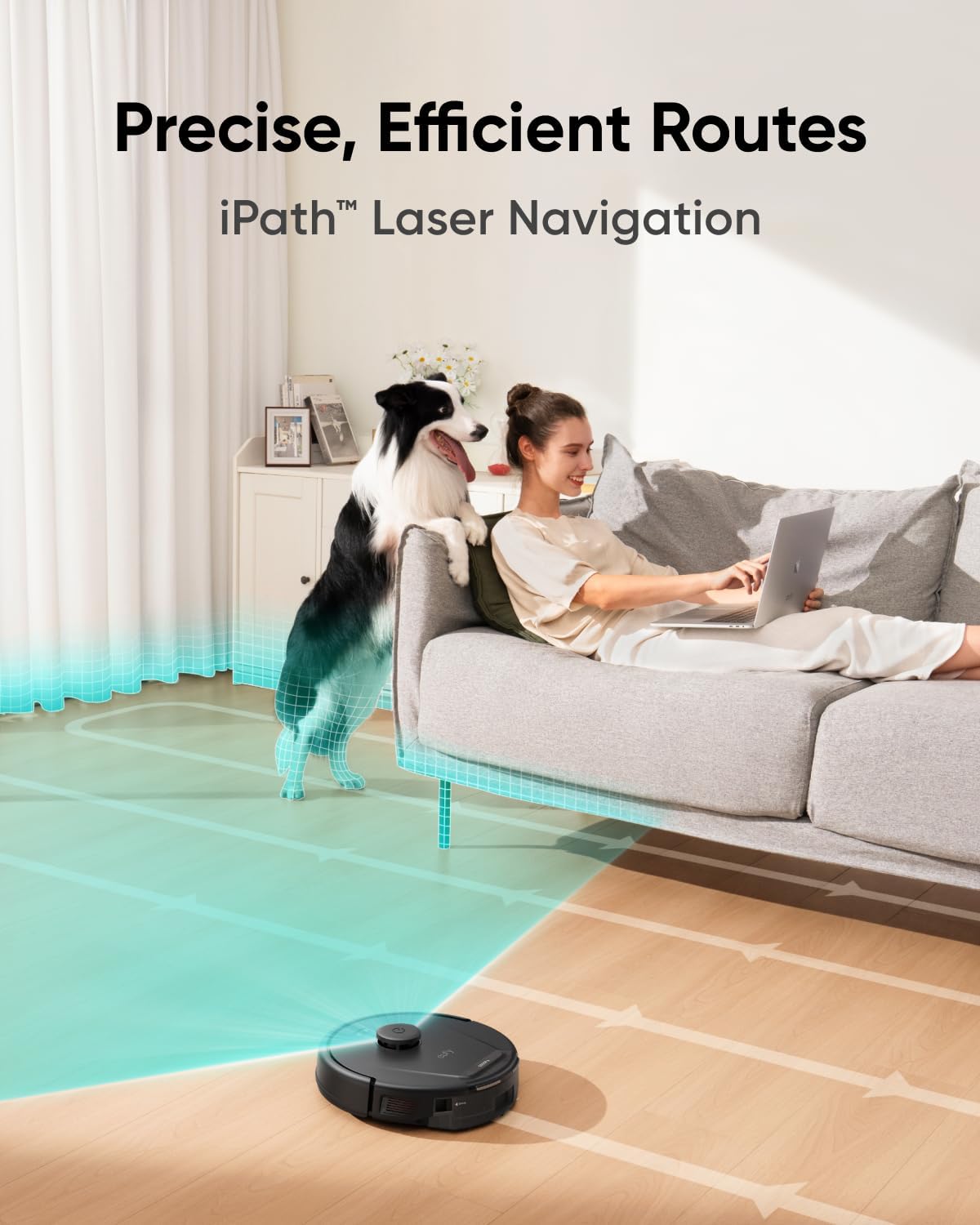 Robot Vacuum Self Empty 5000Pa Laser Mapping Pet Hair