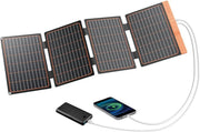 40W Foldable Solar Panel USB C USB A Portable Charger Camping