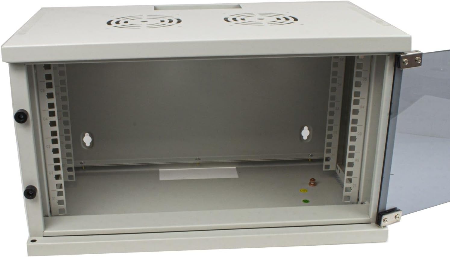 6U Wall Mounted Data Cabinet 19 Inch Glass Door 300mm