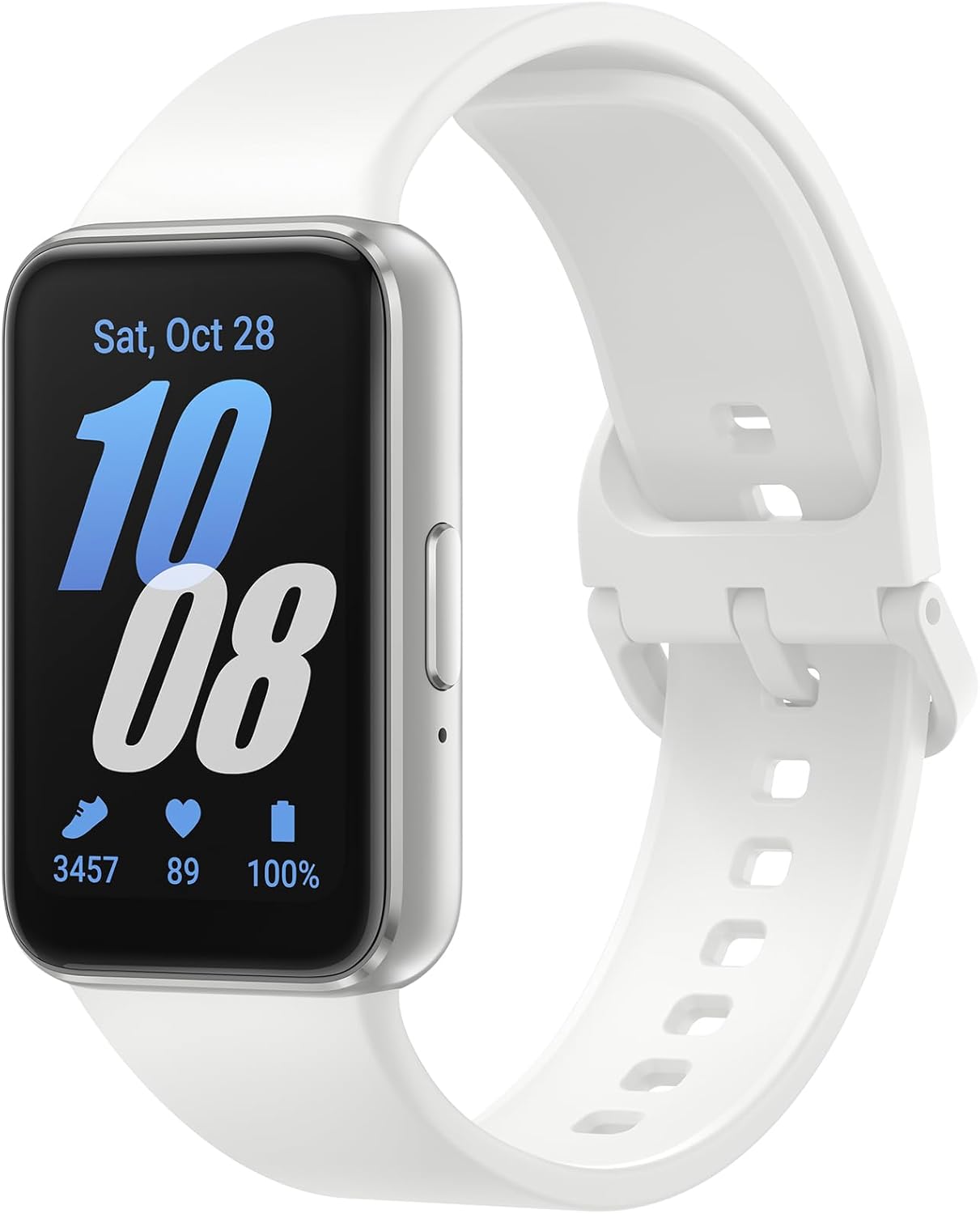Silver Fitness Smart Watch AMOLED 13 Day Battery