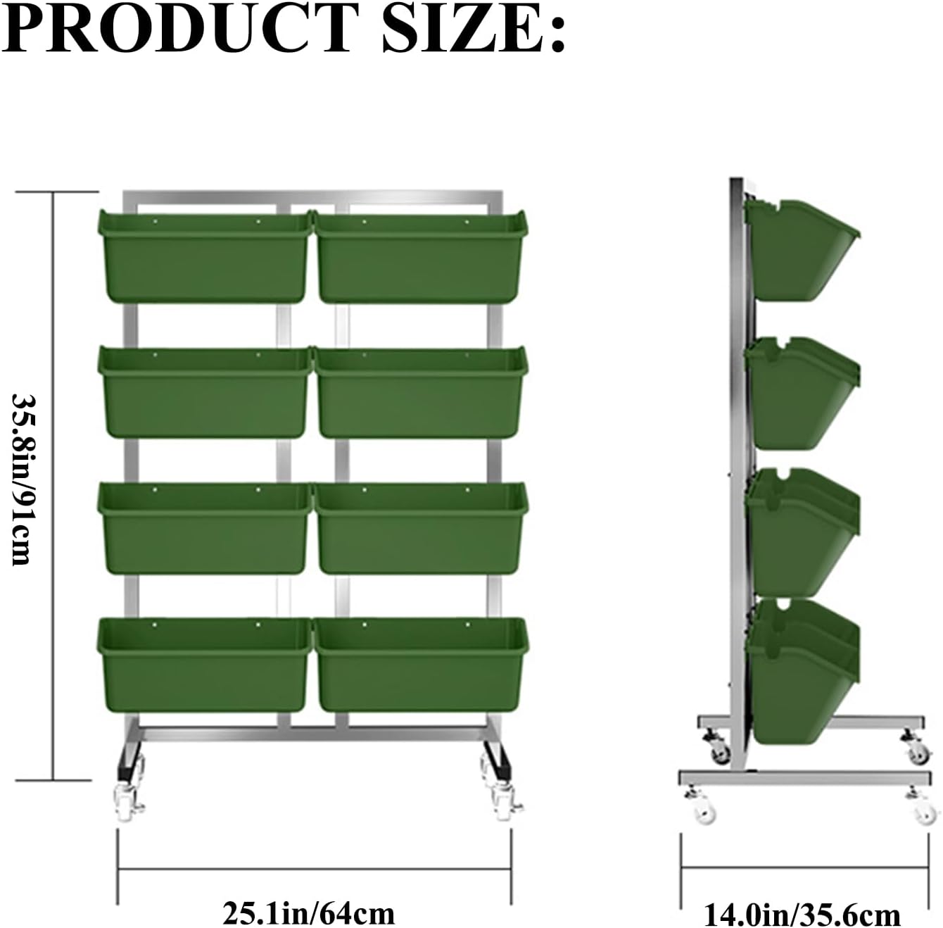 Vertical Garden Wall Planter 8Pcs Self Watering Hanging Bags
