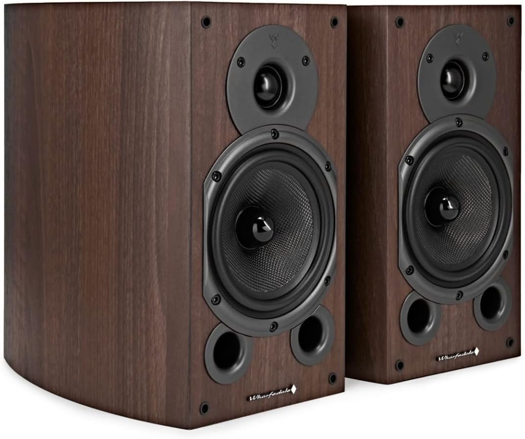 Bookshelf Speakers Pair HiFi 100W Kevlar Driver Bass Port