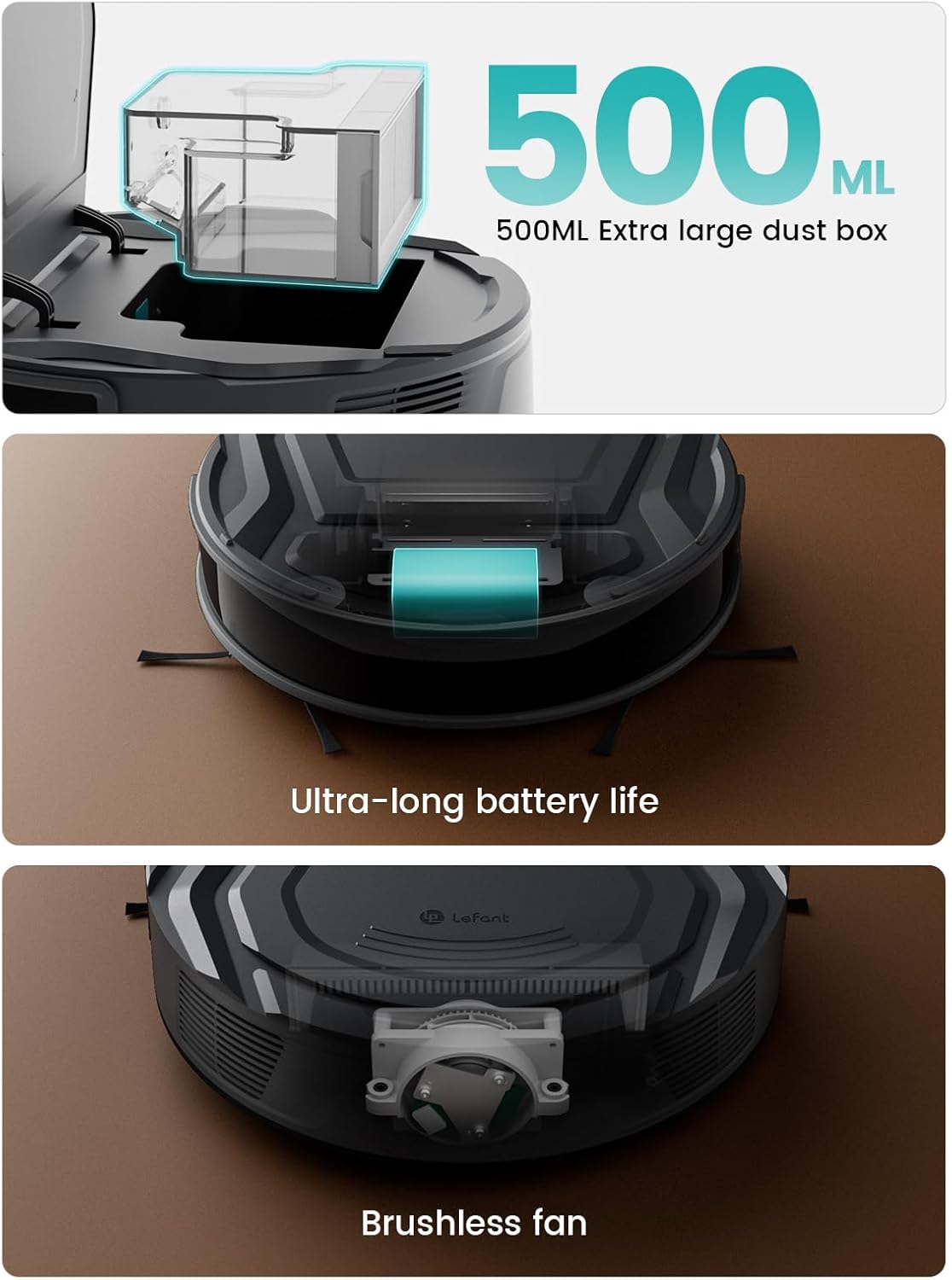 Robot Vacuum 4000Pa Slim 200Min Runtime WiFi Alexa Pet Hair