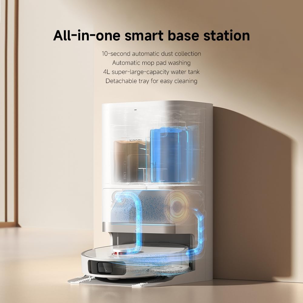 Robot Vacuum Mop Self Empty 6000Pa LiDAR Auto Wash Smart Clean