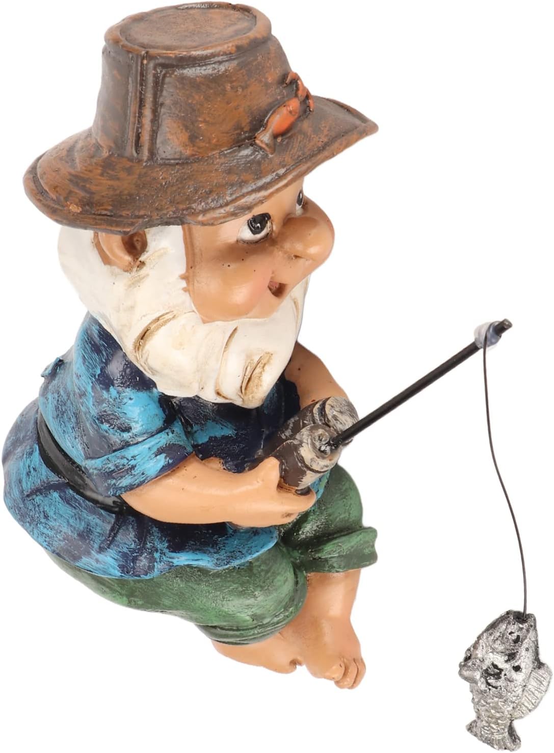 Fishing Garden Gnome Resin Outdoor Lawn Pond Decor Statue