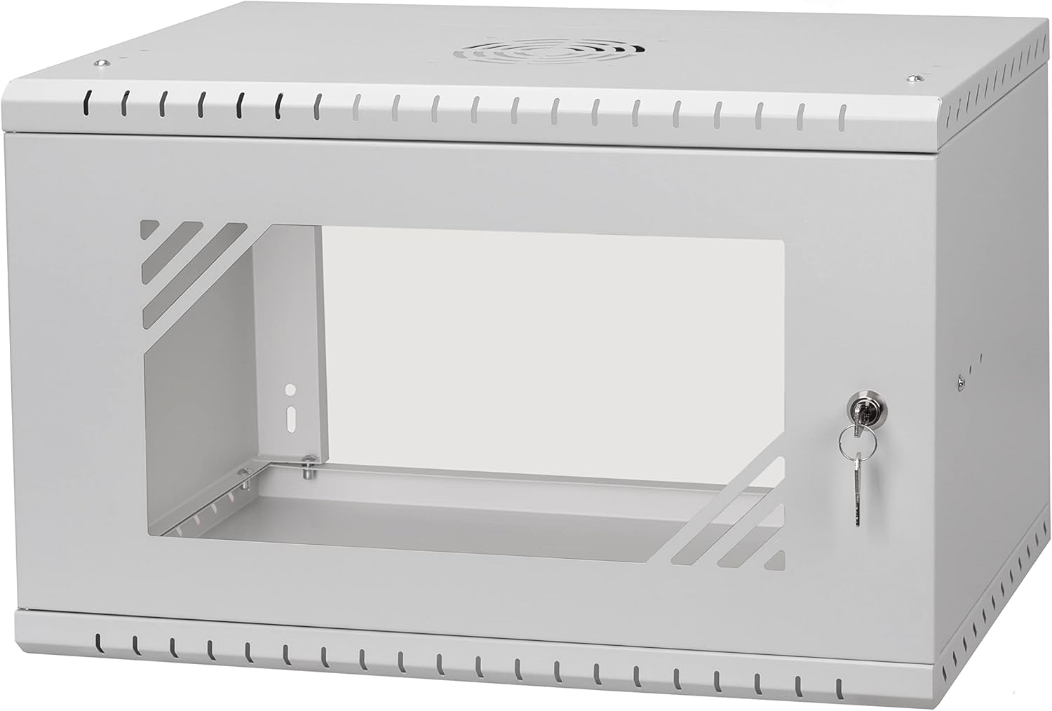 6U 19 Inch Server Rack Cabinet 450mm Glass Door Steel