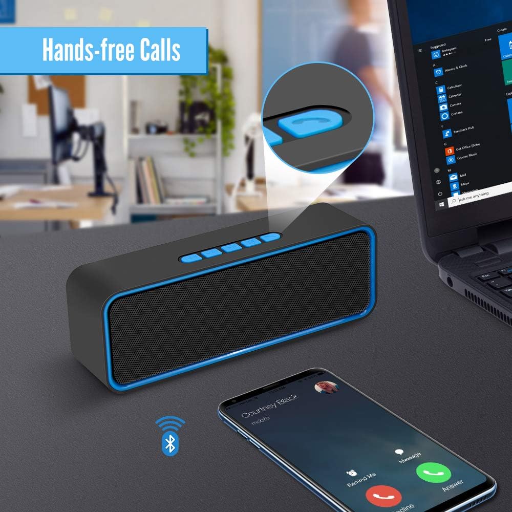 Portable Bluetooth Speaker 15W Stereo Bass 12H Battery