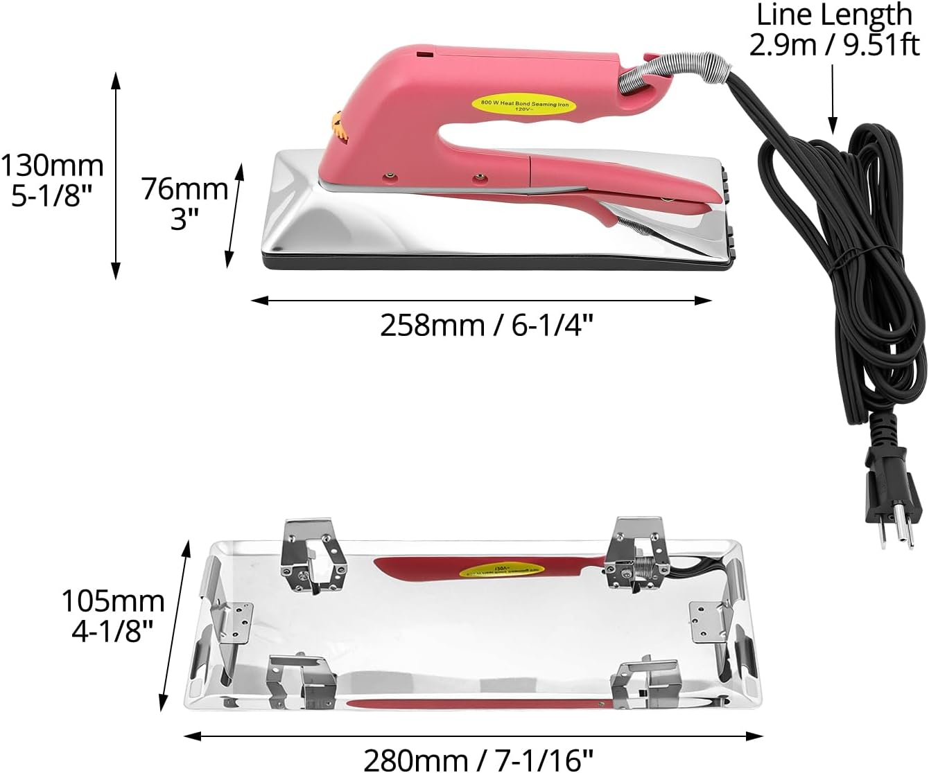 Carpet Seaming Iron 800W Adjustable Heat Carpet Joining Tool
