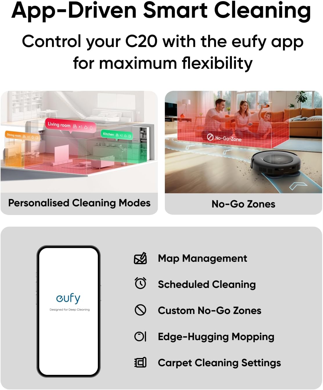 Robot Vacuum Mop 7000Pa Self Empty Wash Dry Smart Cleaner