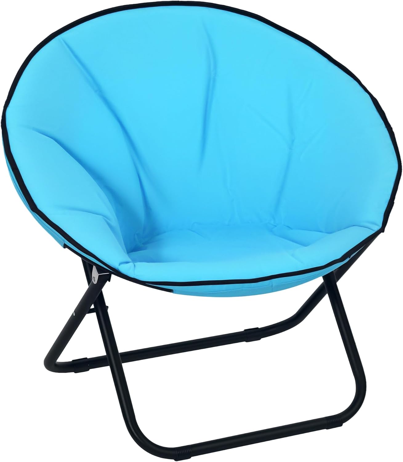 Oversized Moon Camping Chair Padded Folding Outdoor Seat Blue