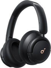 Wireless Hybrid Noise Cancelling Over Ear Headphones 50Hr Battery Black