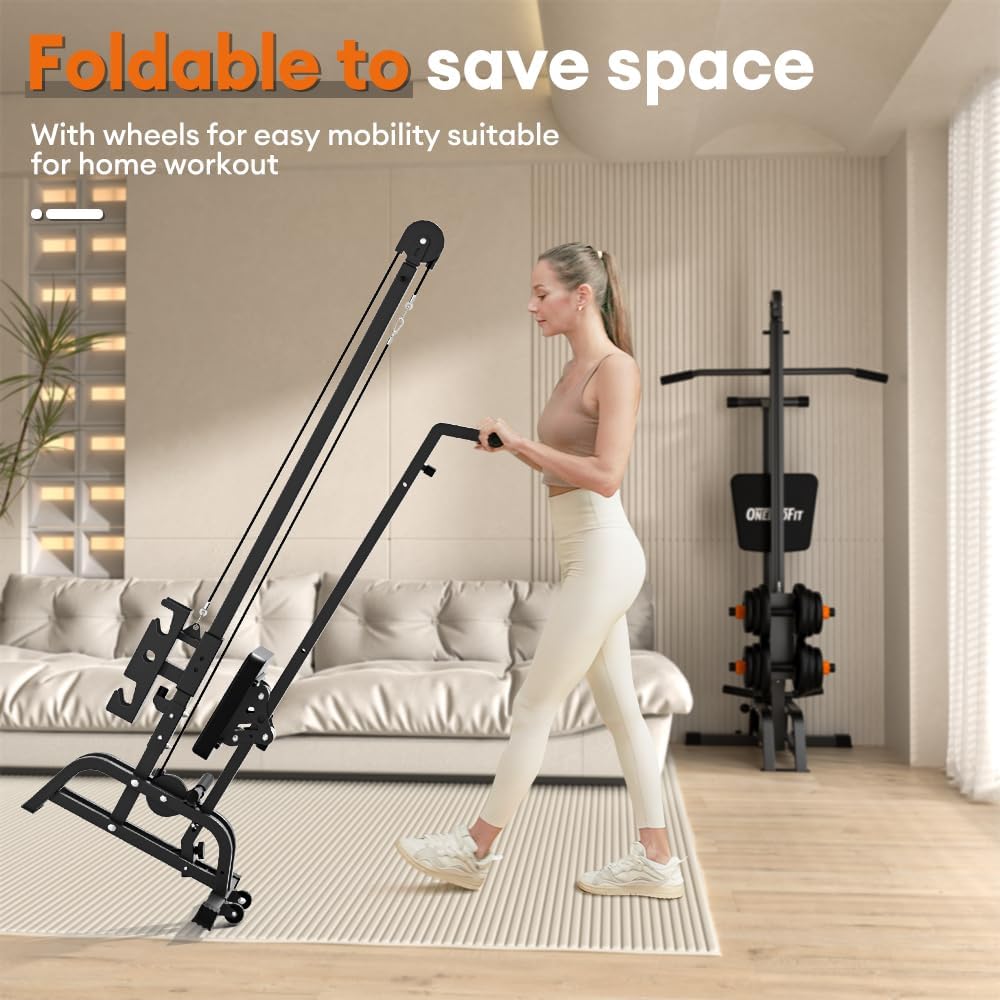 2 In 1 Rowing Machine LAT Pull Down Home Gym Rower