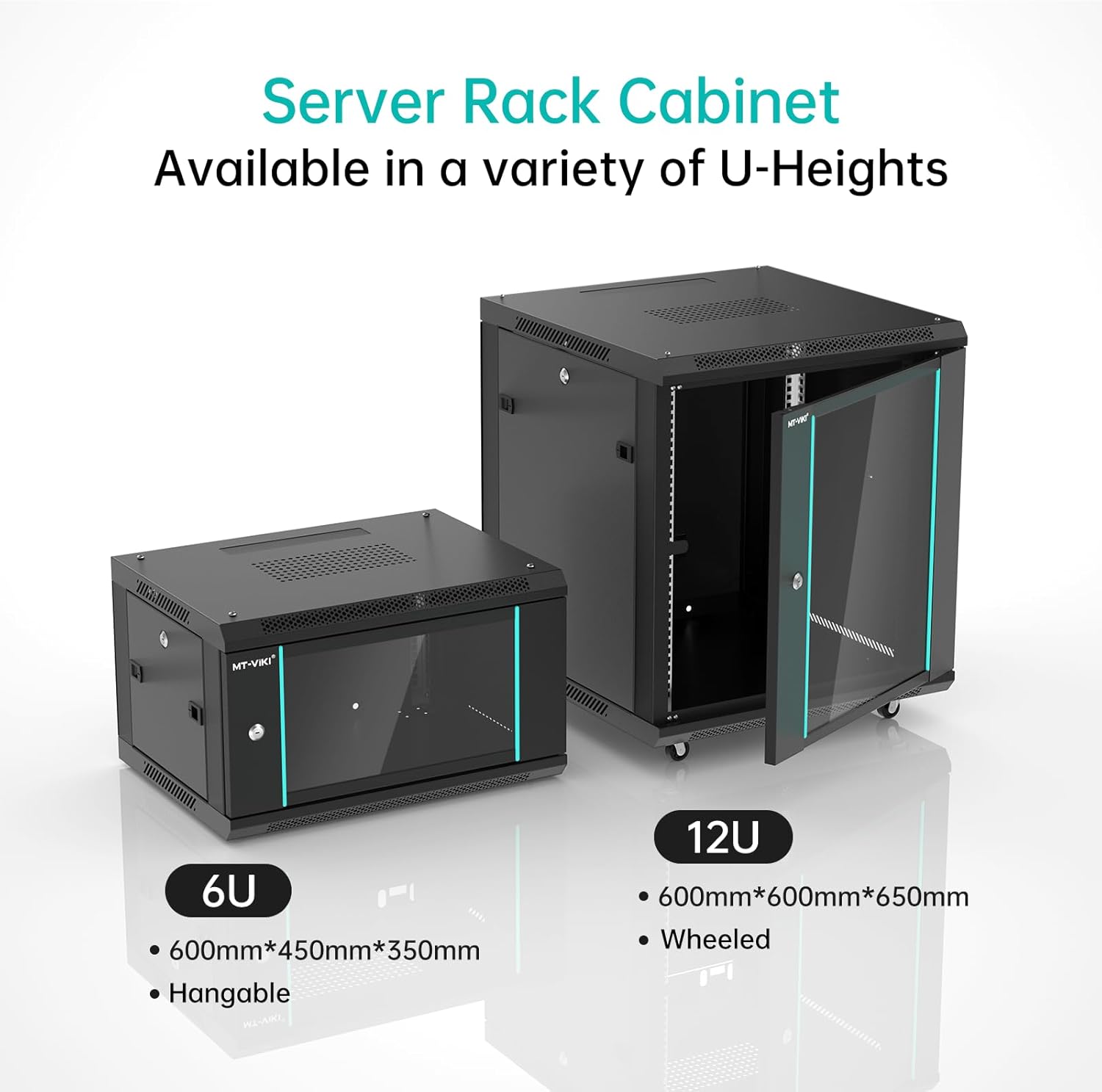 6U Wall Mount Server Cabinet 19in Vented Lockable Rack