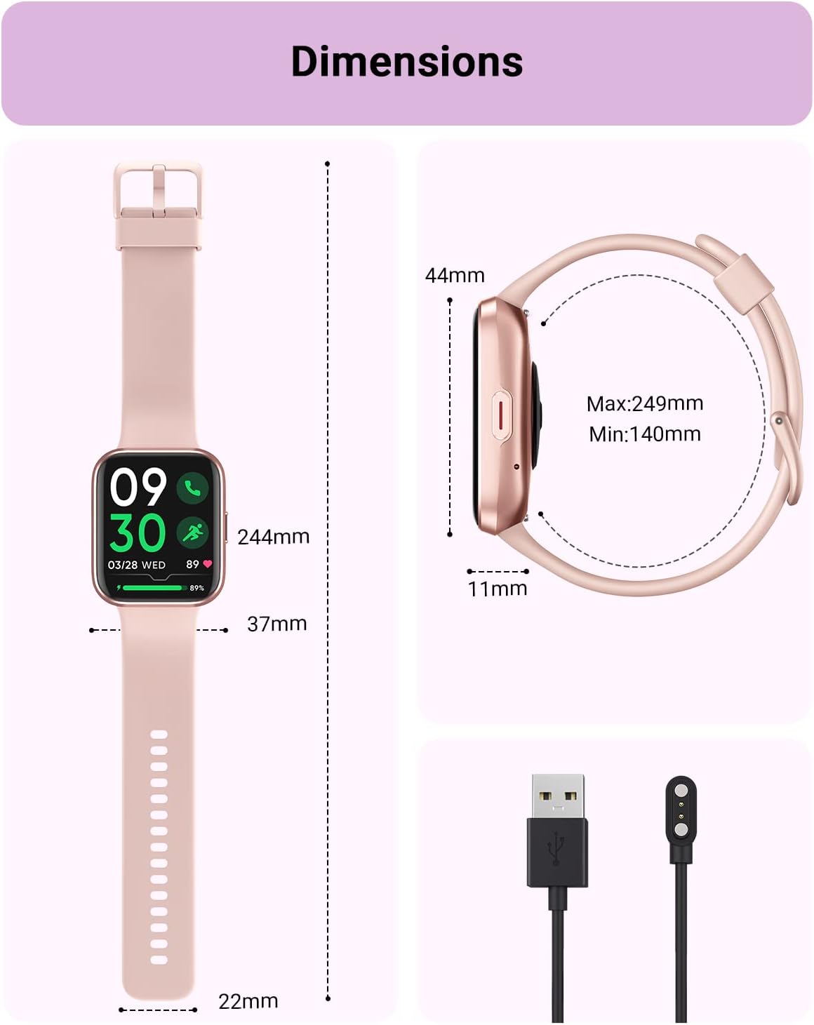 Women Smart Watch Bluetooth Calling Alexa 120 Sports Waterproof
