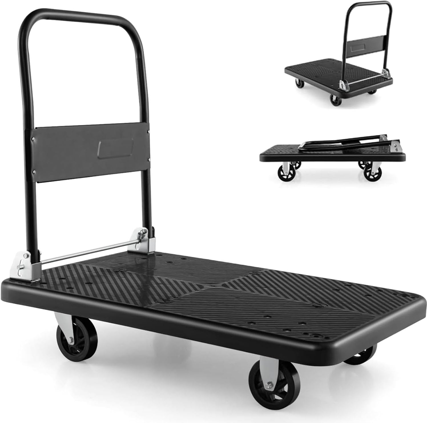 400KG Folding Platform Trolley Heavy Duty Flatbed Push Cart
