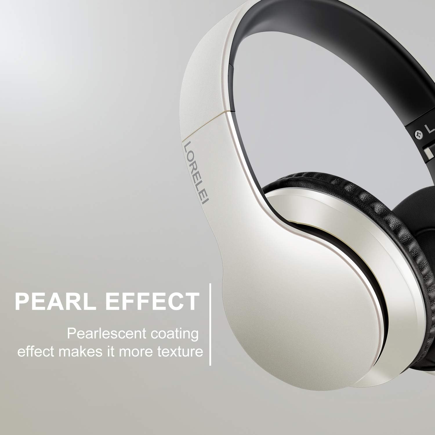Wired Over Ear Headphones With Mic Stereo Bass 3.5mm Silver