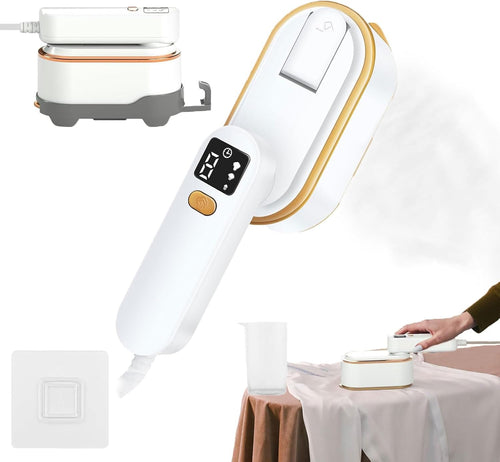 Travel Garment Steamer 1300W 10s Heat LCD 2in1 Foldable