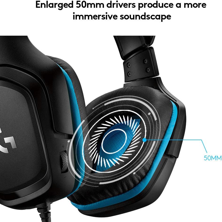 Wired Gaming Headset 7.1 Surround Sound 50mm Drivers Mic