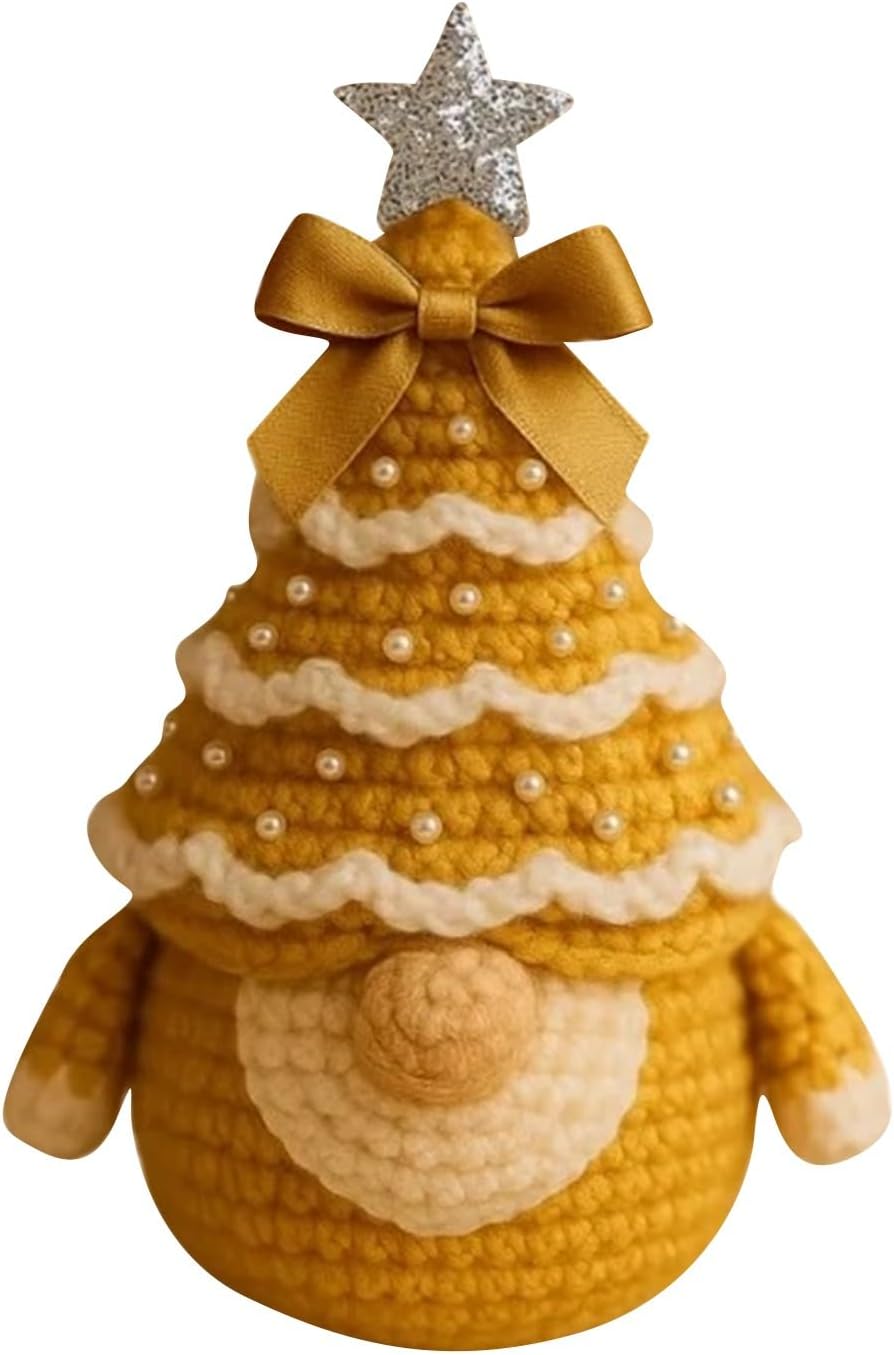 Christmas Gnome Crochet Kit DIY Beginner Craft Set 15cm