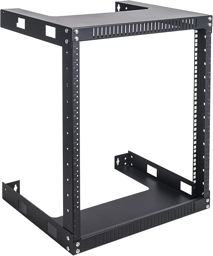 12U Wall Mount 2 Post Open Frame Server Rack