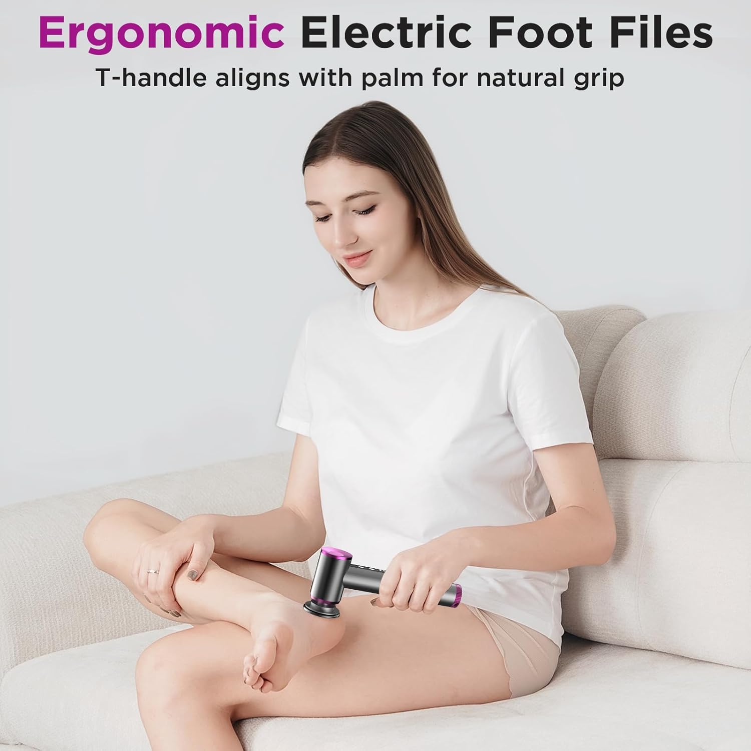 Electric Foot File Callus Remover Rechargeable Nano Glass