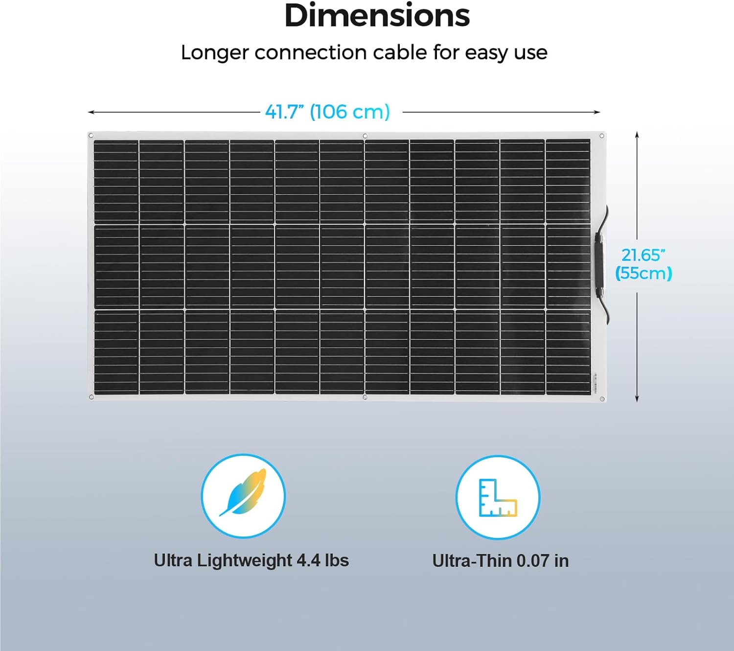 200W Flexible Solar Panel Kit 12V 24V with Controller RV Boat Roof