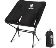 Black Folding Camping Chair Lightweight Backpacking Seat