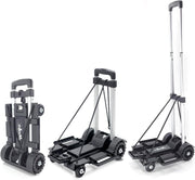 Folding Hand Truck Trolley 45KG 4 Wheel Aluminium Cart