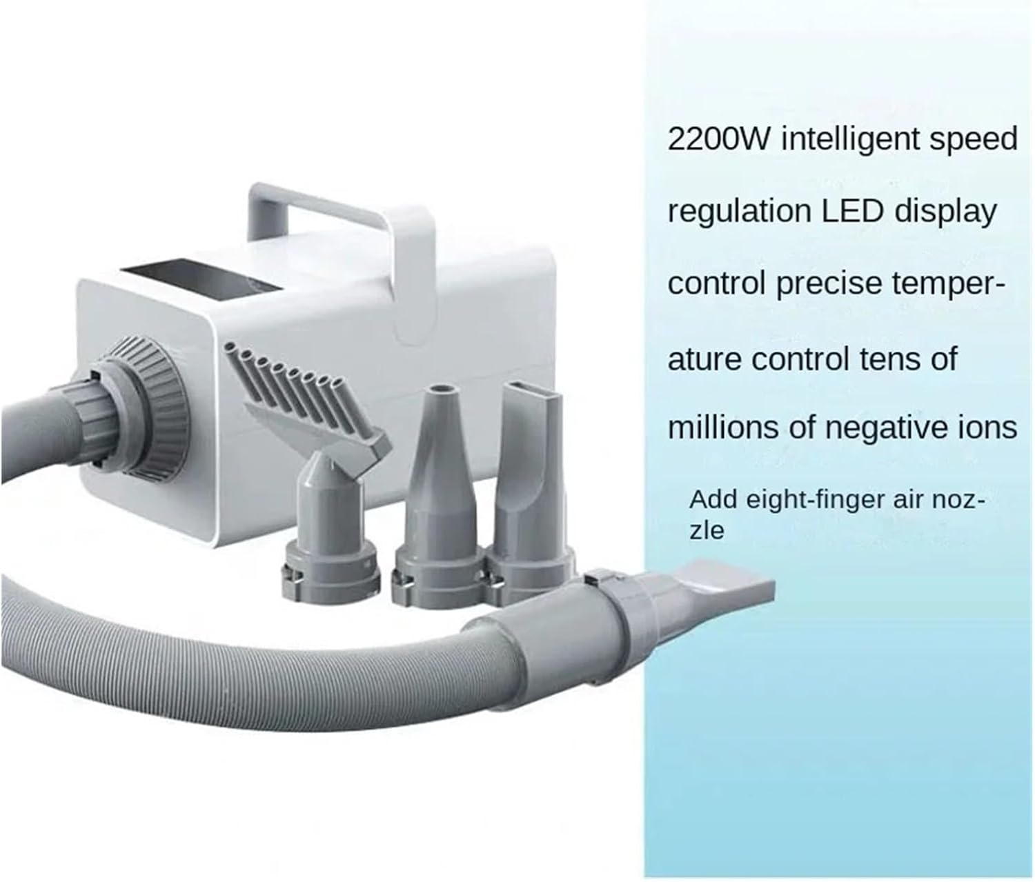 Professional Pet Dryer 2000W LED Negative Ion Fast Dry