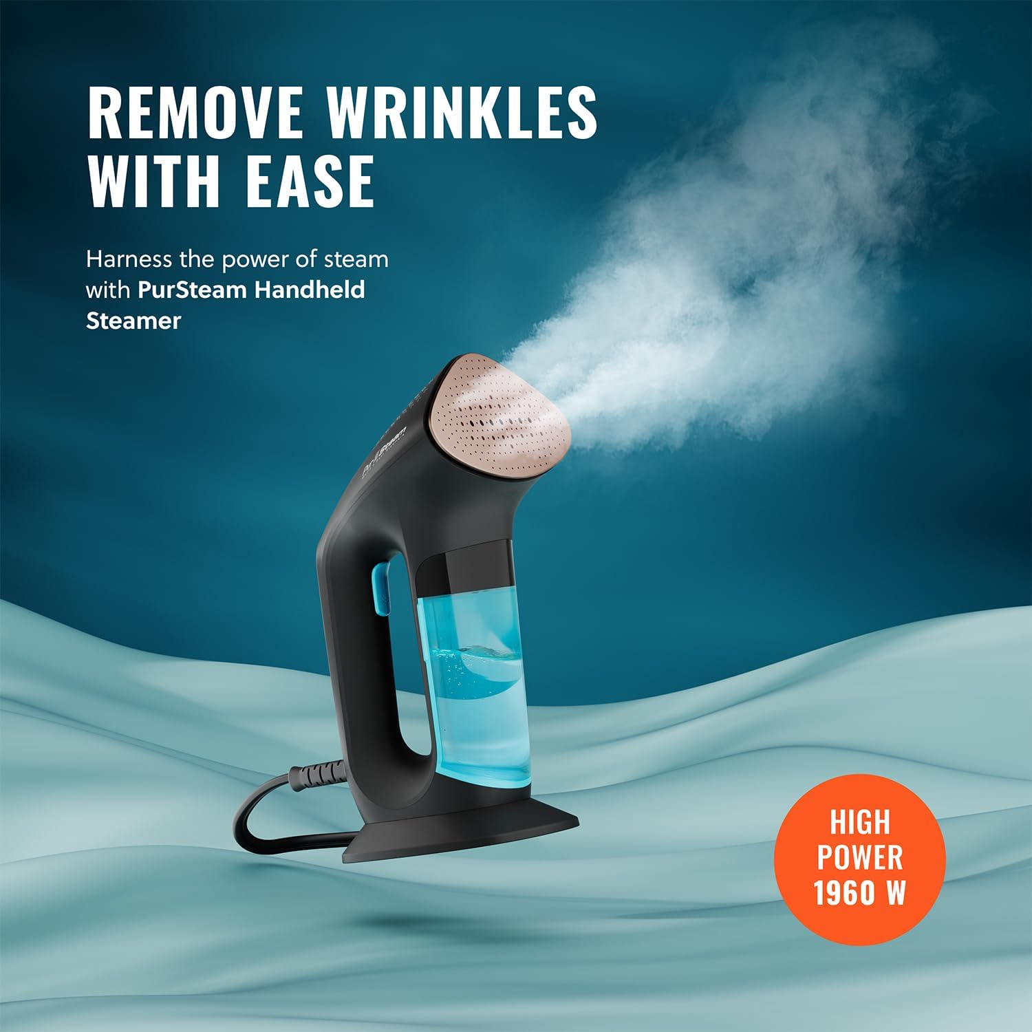 Handheld Garment Steamer Powerful Wrinkle Remover Fast Heat Portable