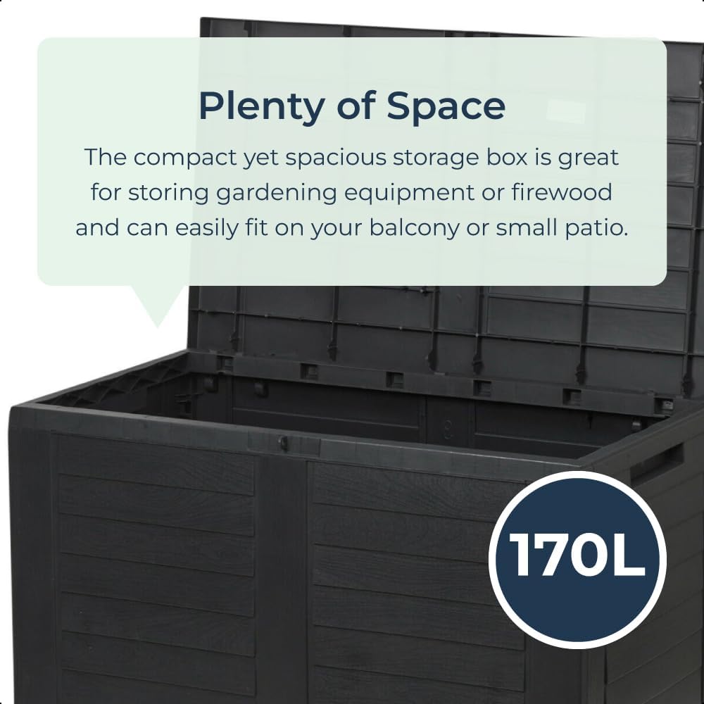 170L Outdoor Parcel Storage Box Waterproof Lockable Garden Box