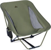 Low Ultralight Camping Chair Compact Folding Seat Green