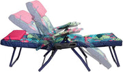 Tropical Reclining Garden Sun Lounger with Cushion