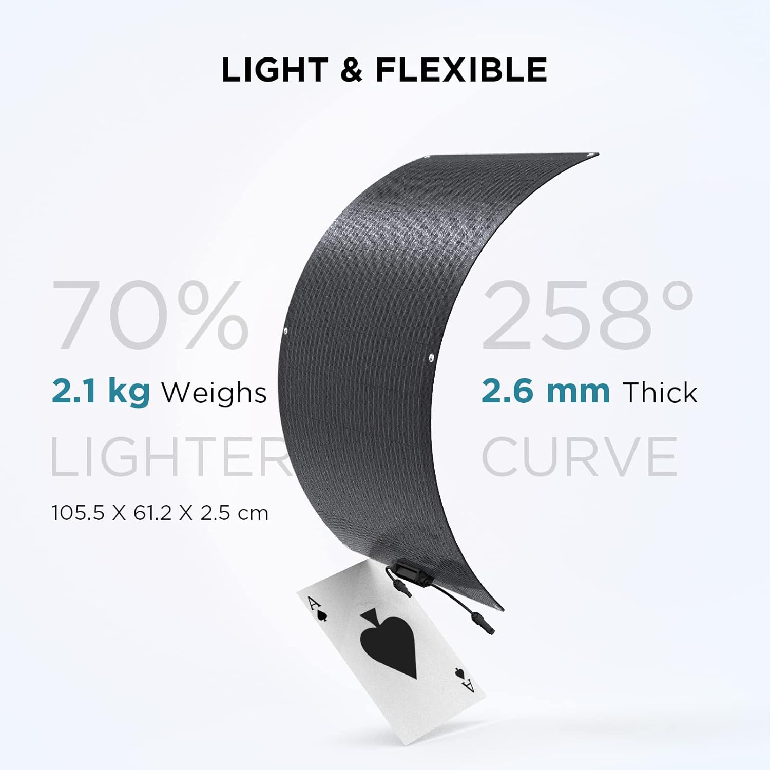 100W Flexible Solar Panel IP68 Lightweight Mono RV Roof Boat