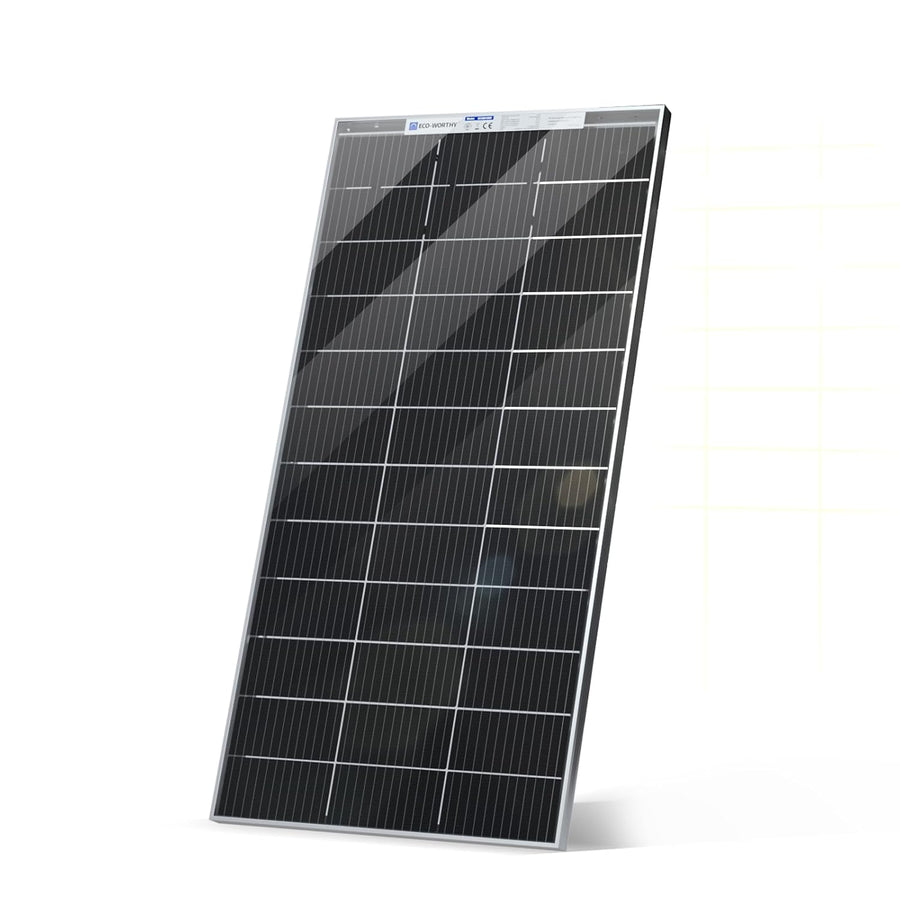 195W Bifacial Solar Panel 12V Double Sided High Efficiency
